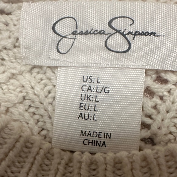 Jessica Simpson Cream Leaf Design Sweater - Picture 2 of 8